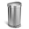 Simplehuman 12 gal Round Step-On Can, Brushed, Stainless Steel, 15.7 in CW2030 - alternate 1